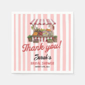 Serviette En Papier Fête de Mariage Fraîchement Récoltée (Devant)