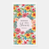 Serviette En Papier Fête de mariage hawaïenne aux fleurs exotiques (Devant)