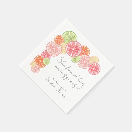 Serviette En Papier Fête de mariage Main Squeeze Citrus (Coin)