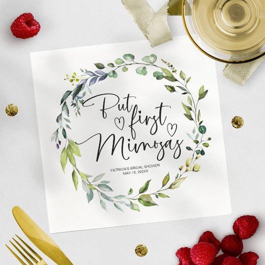Serviette En Papier Fête de Mariage : Mais d'Abord Mimosas