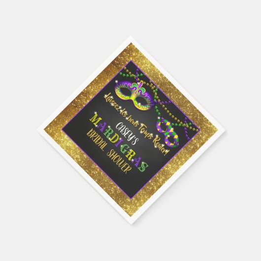 Serviette En Papier Fête de mariage Mardi Gras (Coin)