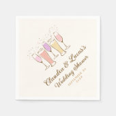 Serviette En Papier Fête de mariage mixte pour couples (Devant)