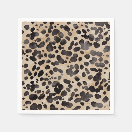 Serviette En Papier Fête de mariage moderne avec impression d'animal l (Devant)