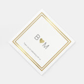 Serviette En Papier fête de mariage moderne / élégante (Coin)