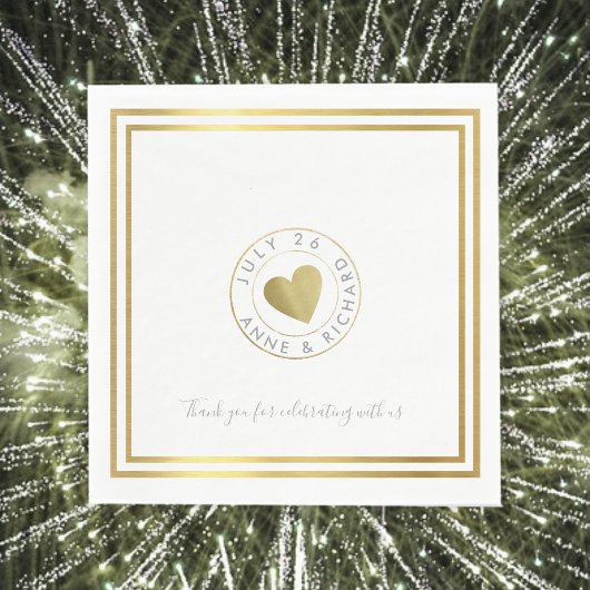 Serviette En Papier fête de mariage moderne et élégante