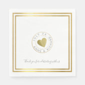 Serviette En Papier fête de mariage moderne et élégante (Devant)