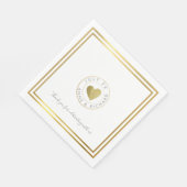 Serviette En Papier fête de mariage moderne et élégante (Coin)