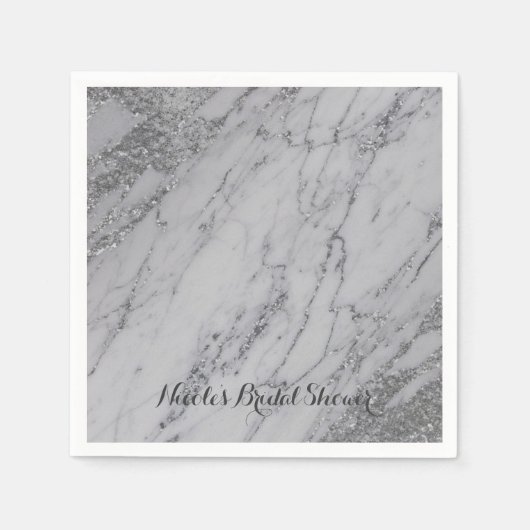 Serviette En Papier Fête de mariage moderne et tendance en marbre arge (Devant)