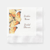 Serviette En Papier Fête de mariage papillon monarque orange (Devant)