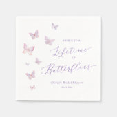 Serviette En Papier Fête de mariage papillons pour toute une vie  (Devant)