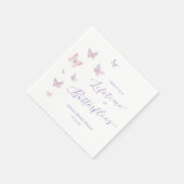 Serviette En Papier Fête de mariage papillons pour toute une vie  (Coin)
