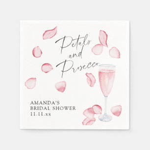 Serviette En Papier Fête de mariage Petales et Prosecco