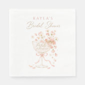 Serviette En Papier Fête de mariage Petals & Prosecco (Devant)