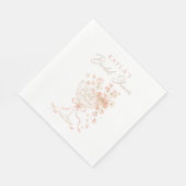 Serviette En Papier Fête de mariage Petals & Prosecco (Coin)