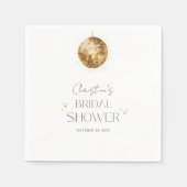 Serviette En Papier Fête de Mariage Rétro Disco (Devant)