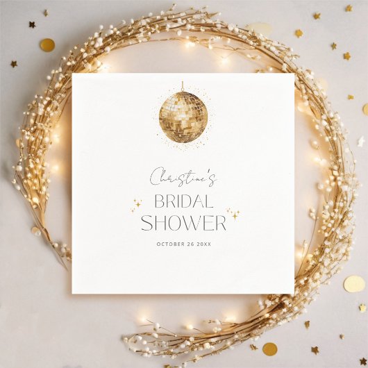 Serviette En Papier Fête de Mariage Rétro Disco