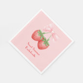 Serviette En Papier fête de mariage rose fraise (Coin)