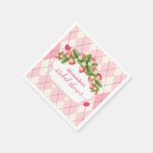 Serviette En Papier Fête de mariage rose fraise très fruitée (Coin)