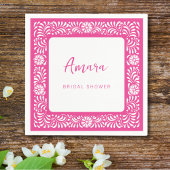 SERVIETTE EN PAPIER FETE DE MARIAGE ROSE TALAVERA