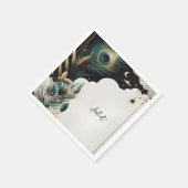 Serviette En Papier Fête de Mariage Rustique Asiatique avec Nuages et (Coin)