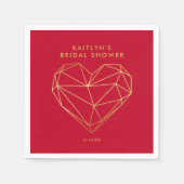 Serviette En Papier Fête de mariage Saint-Valentin Cœur Géométrique (Devant)