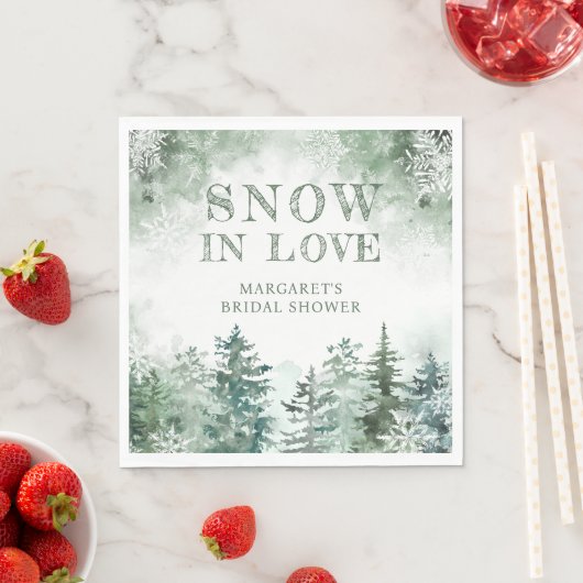 Serviette En Papier Fête de mariage Snow in Love (En situation)