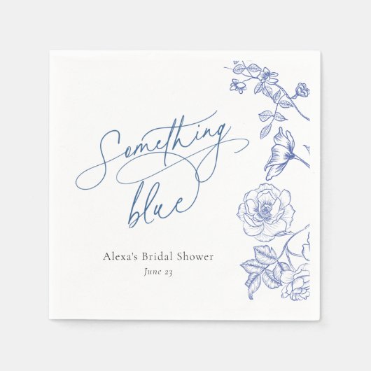 Serviette En Papier Fête de mariage Something Blue (Devant)
