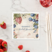 Serviette En Papier Fête de mariage sucrée aux fraises (En situation)