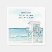 Serviette En Papier Fête de mariage sur la plage océanique côtière (Devant)