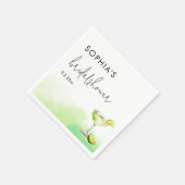 Serviette En Papier Fête de mariage Tacos à l'aquarelle & Tequila  (Coin)