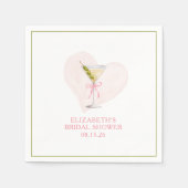 Serviette En Papier Fête de Mariage Tendance Dirty Martini Coquette à (Devant)