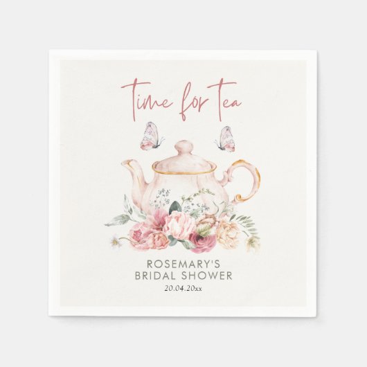 Serviette En Papier Fête de Mariage Thé à la Menthe (Devant)