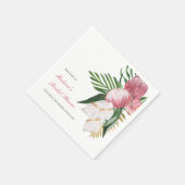 Serviette En Papier Fête de Mariage Tropical Paradisiaque (Coin)