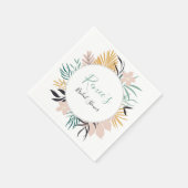 Serviette En Papier Fête de mariage tropicale élégante (Coin)