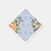 Serviette En Papier Fête de mariage tuile méditerranéenne (Coin)