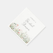 Serviette En Papier Fête de Mariée aux Fleurs Sauvages (Coin)