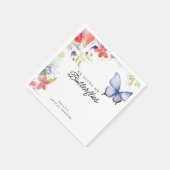 Serviette En Papier Fête de Mariée Il Me Donne Des Papillons (Coin)