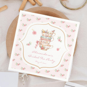 Serviette En Papier Fête de Mariée Tea Party