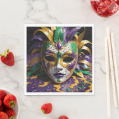 Serviette En Papier Fête de Masque de Mardi Gras (En situation)