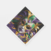 Serviette En Papier Fête de Masque de Mardi Gras (Coin)