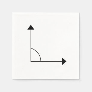Serviette En Papier Fête de maths à angle droit de 90 degrés