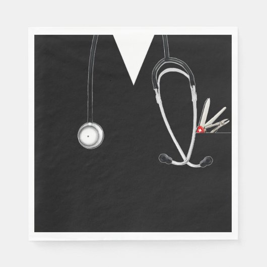 Serviette En Papier Fête de Médecin (Devant)