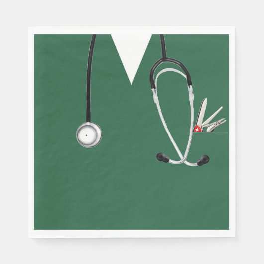 Serviette En Papier Fête de Médecin (Devant)