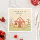Serviette En Papier Fête de Naissance Bébé 3 Chapiteaux (En situation)
