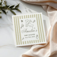 Fête de naissance Bébé Cupidon doodle neutre en ge