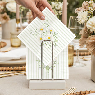 Serviette En Papier Fête de naissance Boho Silly Goose Daisy Vert Saug