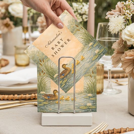 Serviette En Papier Fête de Naissance Canard Colvert