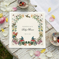 Fête de naissance de bébé colibri fleurs botanique