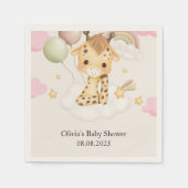 SERVIETTE EN PAPIER FÊTE DE NAISSANCE DE GIRAFFE (Devant)