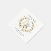 Serviette En Papier Fête de naissance de Maman Abeille (Coin)